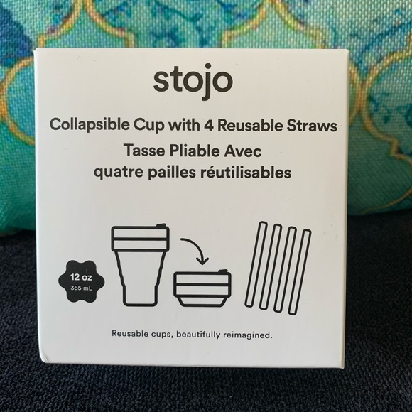 Stojo Collapsible Cup with four Reusable Straws - Picture 6 of 9